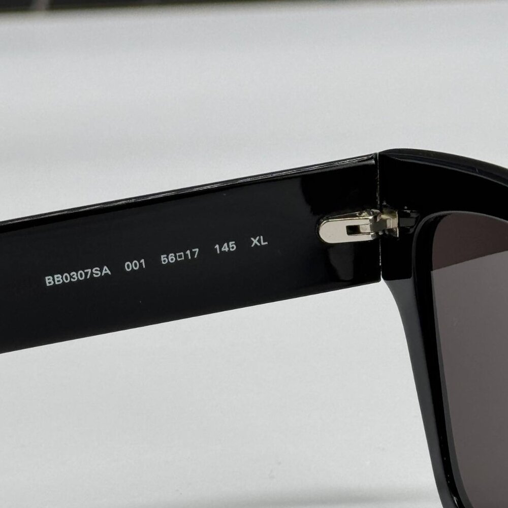 NEW BB0307SA 001 BALENCIAGA BLACK GREY SQUARE WOMEN SUNGLASSES - Picture 8 of 10